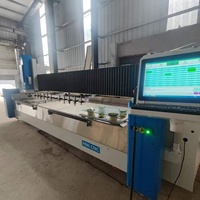 Centro de Mecanizado CNC para Vidrio y Piedra, Sierra de Puente de 5 Ejes para Granito, Mármol y Cuarzo, Cortadora de Losas 3200x2000mm con Control PLC