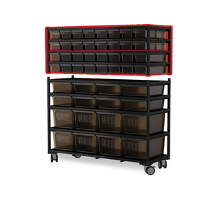 Rack pour reptiles en aluminium argenté série ARL 2.0 Star avec enclos A16/A8/A4P/R4 pour geckos crêpus et léopards et serpents - Product Image 1