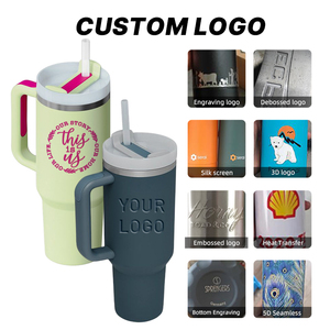 Travel Mug 40oz with Handle and Leakproof Lid Stainless Steel Insulated <b>Cup</b> <b>for</b> Hot Coffee <b>Tea</b> Smoothies and Cold Beverages - Product Image 5