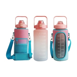 ขวดน้ำออกกำลังกาย Fitness Time Maker Tritan Sk Pc Bpa Free สำหรับกิจกรรมกลางแจ้ง พิมพ์โลโก้ได้ พร้อมข้อความสร้างแรงบันดาลใจ ตัวอย่างฟรี - Product Image 6