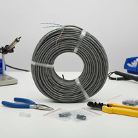 Câble CAT6 UTP 23AWG CCA massif, 305 m en boîte, 550 MHz, 10 Gbit/s, certifié Fluke, pour réseau Ethernet LAN