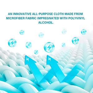 Serviette de séchage pour lavage de voiture en PVA, super absorbante, sans peluches, réutilisable, pour le nettoyage des vitres, des miroirs - Product Image 2