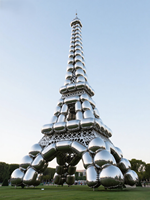Art public ballon tour Eiffel Sculpture extérieur carré affichage paysage centre commercial décor métal artisanat classique Statue