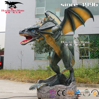 Robot Jurassic africain réaliste, grande taille, animal brun occidental