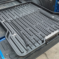 Rail coulissant de rangement en métal pour camionnette, palette portable d'extérieur, boîte à pousser-tirer