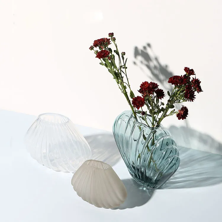 Leichte Luxus Glas Hochzeit Blumenvasen Klar Vasi Vetro Hochwertige Hydro ponik Glass chale Vase Home Desk Dekor