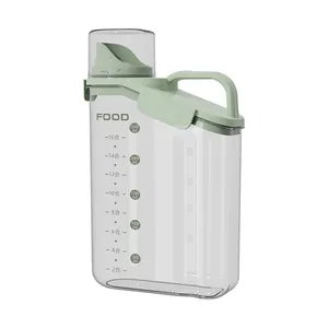 MINGQI gıda saklama kutusu plastik tahıl kapları ile ölçüm fincan mutfak için TAHIL PİRİNÇ dağıtıcı depolama kavanoz