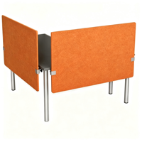 Cloison de bureau acoustique 100% PET, panneau uni à fixation par pince, NRC 0.9, cloison de bureau moderne, vente en gros