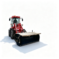 Balayeuse à neige pour chargeuse sur pneus, brosse rotative avant, machine de déneigement routier