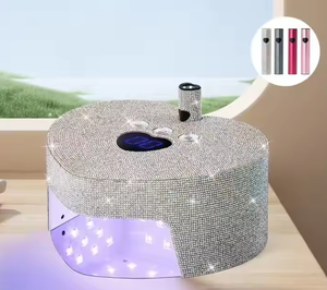 Wholesale Pink <strong>Leopard</strong> Print Professional Nail Dryer <strong>Lamp</strong> 86W Cordless LED Manicure <strong>Lamp</strong> 2-in-1 Wireless for Nail Drying Salon - Product Image 2