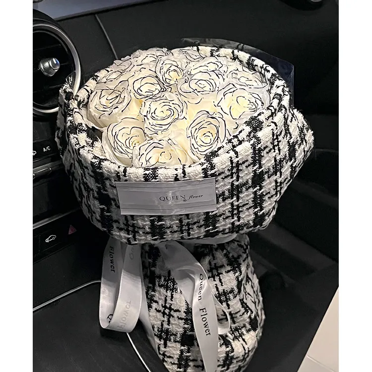 قماش تغليف زهور من Houndstooth, قماش تغليف زهور من Furoshiki