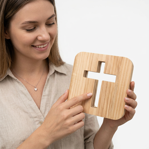 Lámpara de Noche LED 3D Rectangular de Madera y Acrílico, Hecha a Mano, con Tallado Hueco Luminoso, Serie de Animales, Regalo - Product Image 2