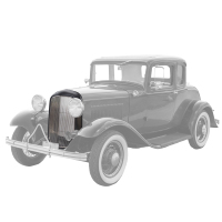 Pour calandre avant en acier Ford 1932 + gril en acier inoxydable sans trou de manivelle