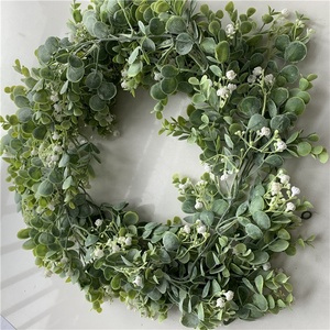F-1615 Discount Supplies 200 CM Plastic Eucalyptus Wreath Artificial <strong>Silver</strong> Dollar Eucalyptus <strong>Garland</strong> for Sale - Product Image 6