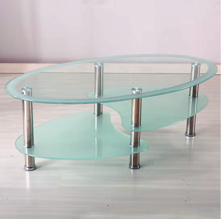 円形楕円ガラステーブル 特注品