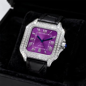 High Quality Luxury Automatic <b>Mechanical</b> <b>Watch</b> Hafl Bust Diamond Moissanite Sport Square Pass Diamond Tester Hip Power Reserve - Product Image 6