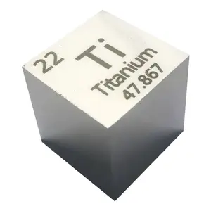 Periodic Table of Chemical Element 1 Inch 25.4mm Titanium Cube