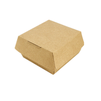 Carton jetable personnalisé emballage à emporter pour hamburger Burger à clapet en papier kraft boîte d'emballage alimentaire