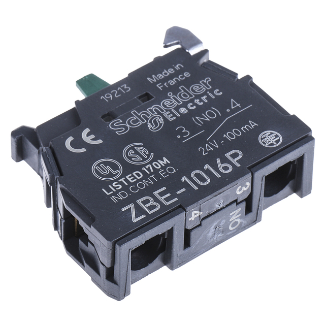 ZBE1016P contact block, 1 normally open contact, Harmony series