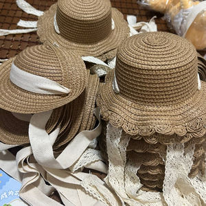 Chapeau de paille BJD pour poupée en coton, variante blanche, réédition, mini-chapeau <span class=keywords><strong>Bernat</strong></span>, petit chapeau, chapeau pour animal de compagnie - Product Image 3