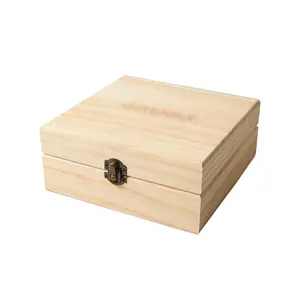 Eco Friendly Pine Wooden Essential Oil Packaging Box Pine Wooden Essential Oil Box