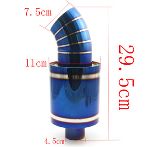 ท่อไอเสียสแตนเลส Auso-Racing รุ่น Universal Exhaust Pipe 02 สำหรับดัดแปลงรถยนต์และมอเตอร์ไซค์ - Product Image 2