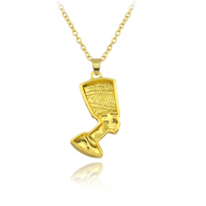 Africa Algeria <strong>Necklace</strong> for Women Chain Unisex Egyptian Queen Nefertiti Pharaoh <strong>Necklace</strong> Vintage Jewelry Gift - Product Image 3
