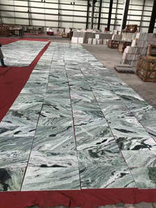 Huaxu Verde màu xanh lá cây phiến đá cẩm thạch hiện đại bảng đồ nội thất tiếp nhận truy cập đá cẩm thạch tùy chỉnh slab - Product Image 5