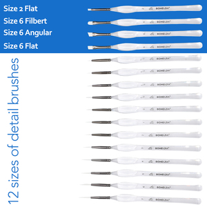 <span class=keywords><strong>Set</strong></span> di 12 <span class=keywords><strong>Pennelli</strong></span> BOMEIJIA con Manico in Acrilico <span class=keywords><strong>per</strong></span> <span class=keywords><strong>Pittura</strong></span> Artistica, Nail Art e Decorazione Fine Line - Product Image 5