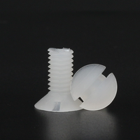 Vis à tête fraisée fendue en plastique, vis en plastique PVDF et écrou, vis en plastique DIN 963 M1.6 M2 M4~M8, fourniture d'usine chinoise