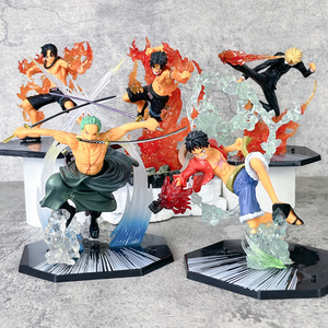 Modèle de collection tendance semi-fini en PVC à assembler, version bataille, style poing de feu, de l'Impérial Pirate Luffy, Ace, <span class=keywords><strong>Zoro</strong></span>, Sanji et style des neuf épées - Product Image 1
