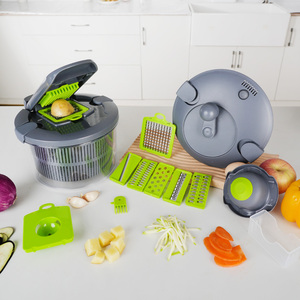 10 <strong>in</strong> <strong>1</strong> Salad Spinner With <strong>Vegetable</strong> Chopper Slicer Large Capacity Lettuce Dryer With Egg Separator &amp; Safety Guard - Product Image 1