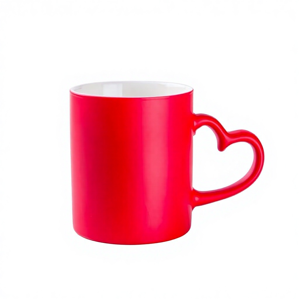 Red with heart handle