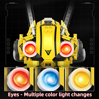 Kaiyu K96154 Robot Programable 5 en 1 con Control Remoto/APP, Pantalla Digital, Sensor de Color, Juguetes para Niños, Juego de Bloques de Construcción