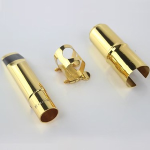 Embout <span class=keywords><strong>de</strong></span> saxophone alto en métal plaqué or, design haute performance pour un son et une projection améliorés, pour les performances live - Product Image 5