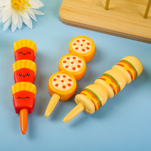 ปากกาบีบคลายเครียดรูปเบอร์เกอร์และเฟรนช์ฟรายส์น่ารัก ทำจาก TPE นุ่ม พกพาสะดวก ของเล่นสำหรับเด็กอายุ 8-13 ปี เหมาะสำหรับทุกเพศทุกวัย ใช้เป็นเครื่องเขียนเพื่อการเรียนรู้ - Product Image 3