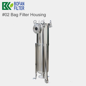 Nuevo Bofan SS304 # Carcasa de <span class=keywords><strong>Filtro</strong></span> de Bolsa de Entrada Lateral 02 para Uso Industrial, Presión Máxima de 150 psi, Caudal de 40 m, Partículas de 0.2 um - Product Image 1