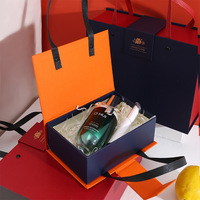 Boîtes cadeaux rigides de luxe avec poignée pour portefeuille, tasse, emballage pour la Saint-Valentin, papier laminé mat, matériaux recyclés