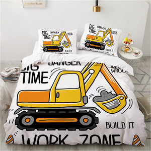 Set di Biancheria da Letto per <span class=keywords><strong>Bambini</strong></span> in 3 Pezzi, Stampa Digitale 3D con Motivi Animali, Cotone Ecologico Tessuto 200TC, <span class=keywords><strong>Copriletto</strong></span> da Esportazione - Product Image 4