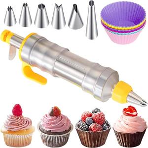 Pistolet à douille en acier inoxydable pour crème et glaçage, 18 embouts, pour pâtisserie et décoration de gâteaux - Product Image 5