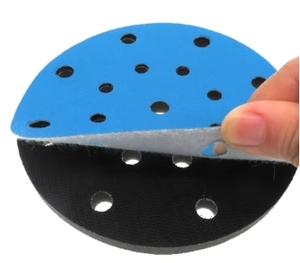 Mavi Film zımpara diski 5 inç 150 Grit otomotiv ahşap Metal için cırt cırt yuvarlak kum kağıt - Product Image 4