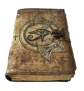 <b>Book</b> of Spells Leather Journal Deckle Edge Paper Third Eye Grimoire Journal Vintage Leather Journal <b>Book</b> of Shadows - Product Image 2