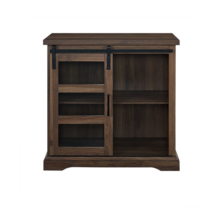 Industrial Buffet Entryway Storage Cabinet Sliding Doors