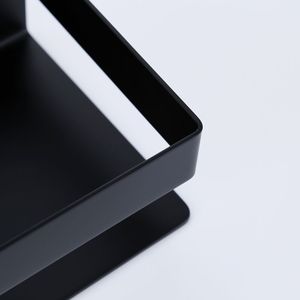 Toilet <strong>Shelf</strong> Wall <strong>Suction</strong> Type Matte Black Non Perforated <strong>Bathroom</strong> Storage Holder <strong>Shelf</strong> - Product Image 5