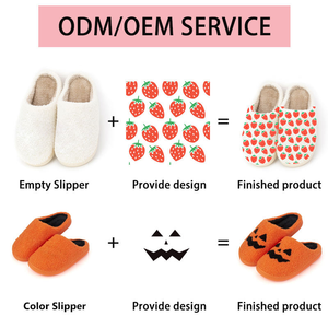 Customizable Wholesale Cute Fluffy Fuzzy <strong>Slippers</strong> Heart Evil Eye Plush Home Slides Ladies Winter Indoor Flat Warm <strong>Slipper</strong> - Product Image 2