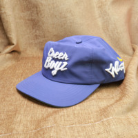 Logo de marque personnalisé pour casquette à visière incurvée à 5 panneaux avec fermeture arrière en cuir et casquette de baseball réglable