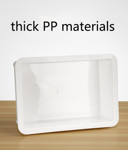 Boîte de stockage de pâte empilable moderne en <span class=keywords><strong>plastique</strong></span> PP blanc de qualité alimentaire avec couvercle, taille 30x40, pour boulangerie et pizzeria, boîte de levage de pâte - Product Image 5