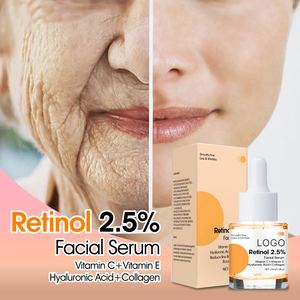 Siero Viso al Retinolo con Etichetta Privata OEM ODM, Marchio Personalizzato, Vitamina C, Vitamina E, Rassodante e Idratante per la Cura del Viso - Product Image 1