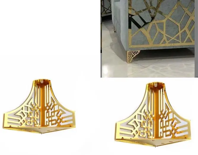 Metal Stainless Steel Design Decoration Furniture Legs Parts For Sofa Use In Gold or silver