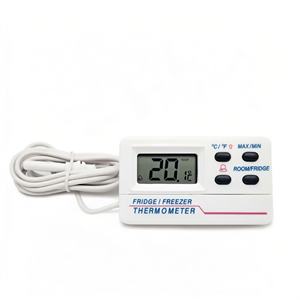 Thermomètre numérique pour réfrigérateur et congélateur avec sonde filaire et alarme Max/Min pour équipement frigorifique - Product Image 1